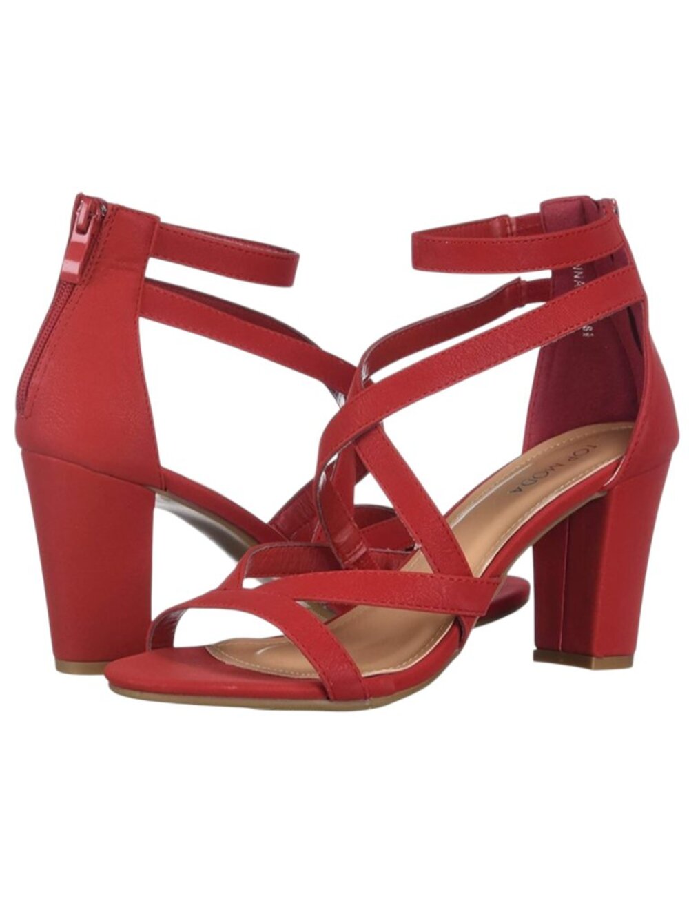 Women's Strappy Block Heel Sandals | Criss Cross Ankle Strap Heels Shoes